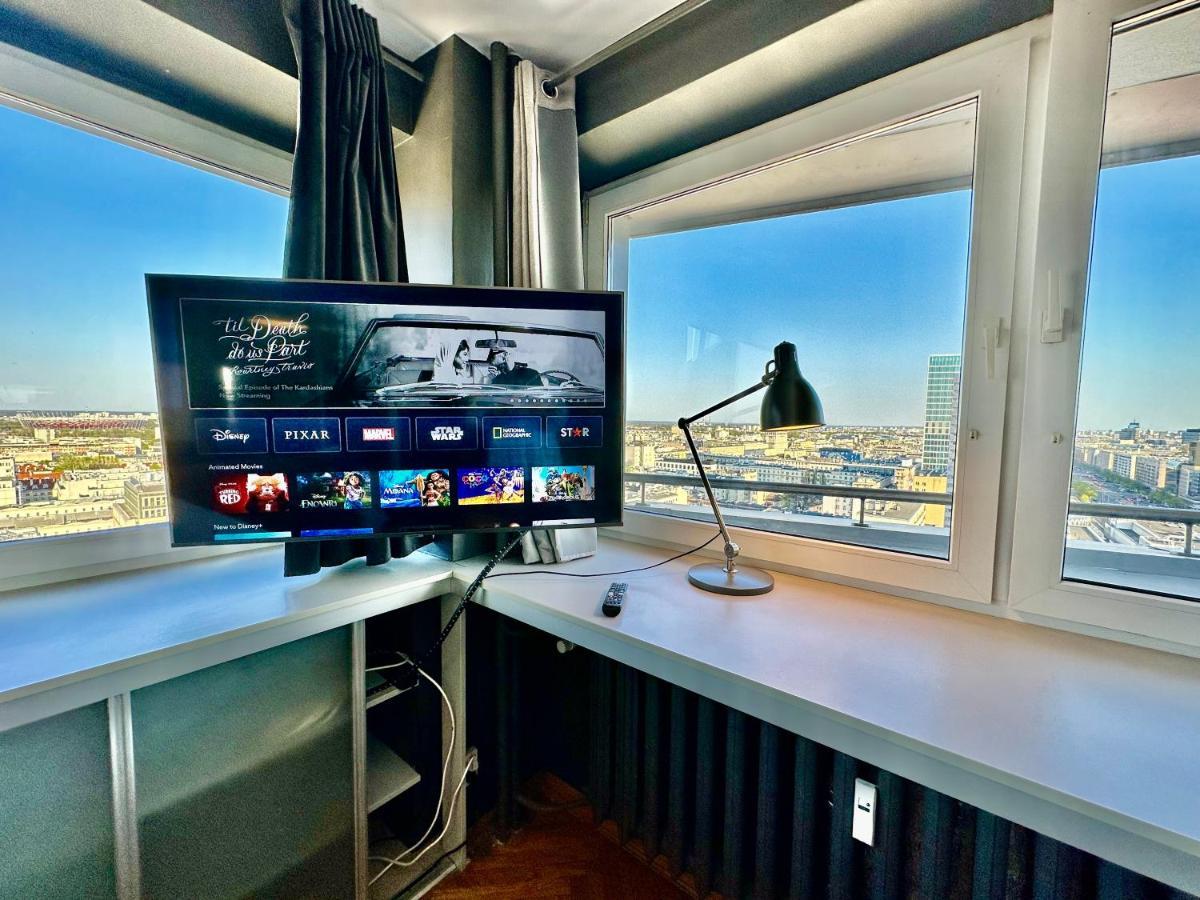 Super Apartament Grey Centrum 2X Metro Fast Wifi 300 Mbs Netflix Appletv Smarttv Spotify Panorama Miasta Warschau Buitenkant foto