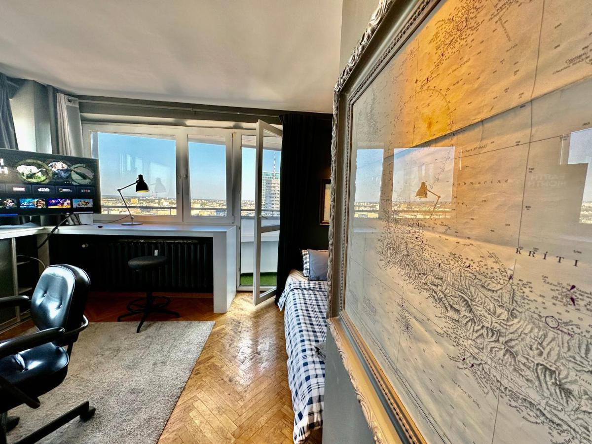 Super Apartament Grey Centrum 2X Metro Fast Wifi 300 Mbs Netflix Appletv Smarttv Spotify Panorama Miasta Warschau Buitenkant foto